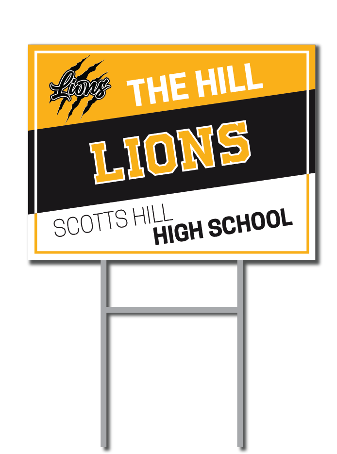Lions Support Signs | Scotts Hill High School Fundraiser