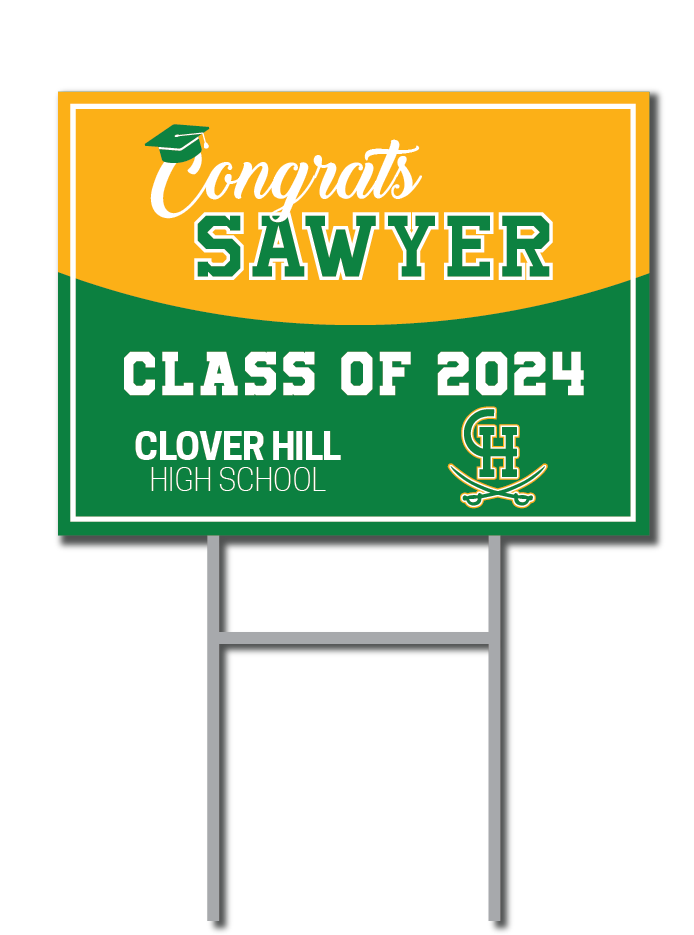 Custom Name Signs Clover Hill High School Fundraiser Signs Unleashed