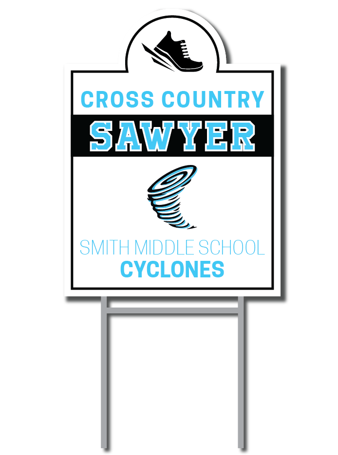 Custom Name & Sport Signs Smith Middle School Fundraiser Signs