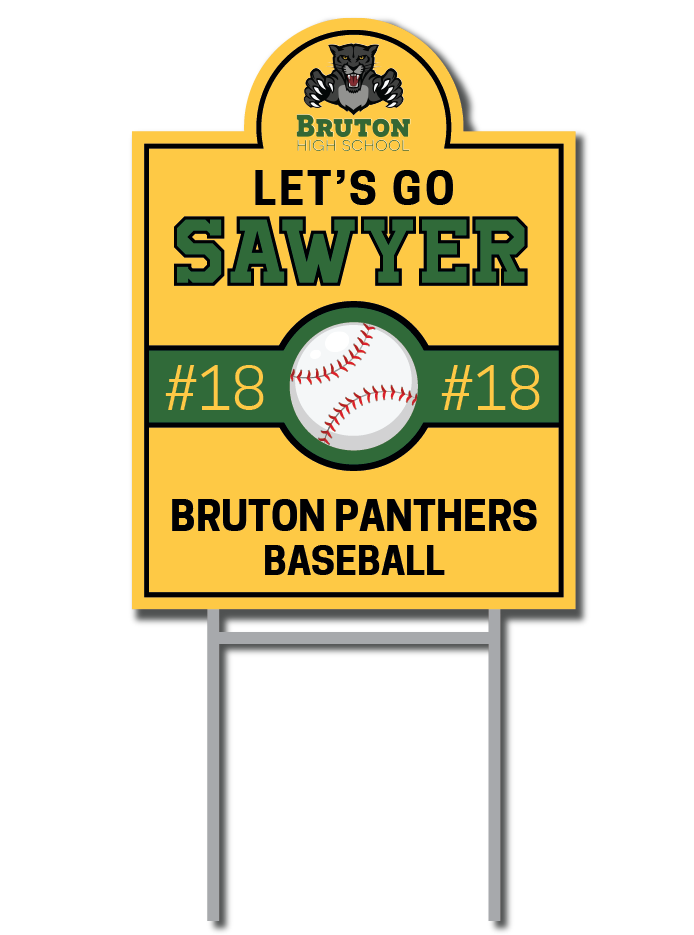 Custom Baseball Signs | Bruton Panthers