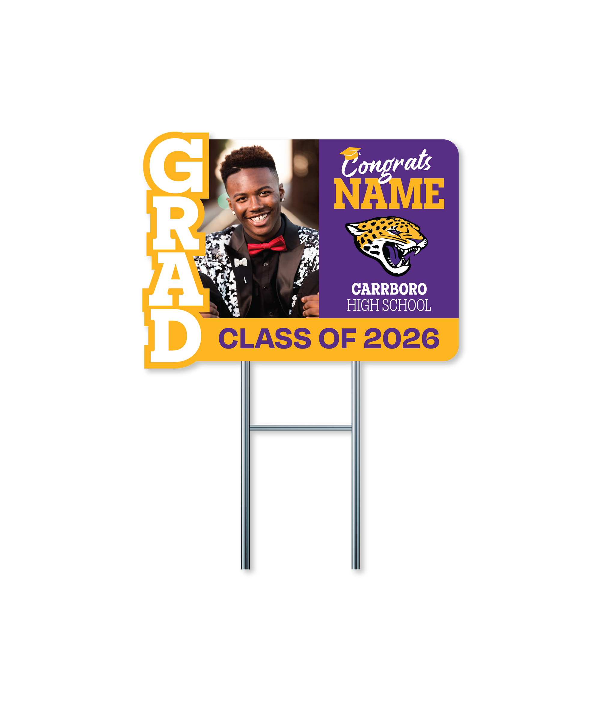 Custom Name + Photo Signs | Carrboro High School Graduation Fundraiser