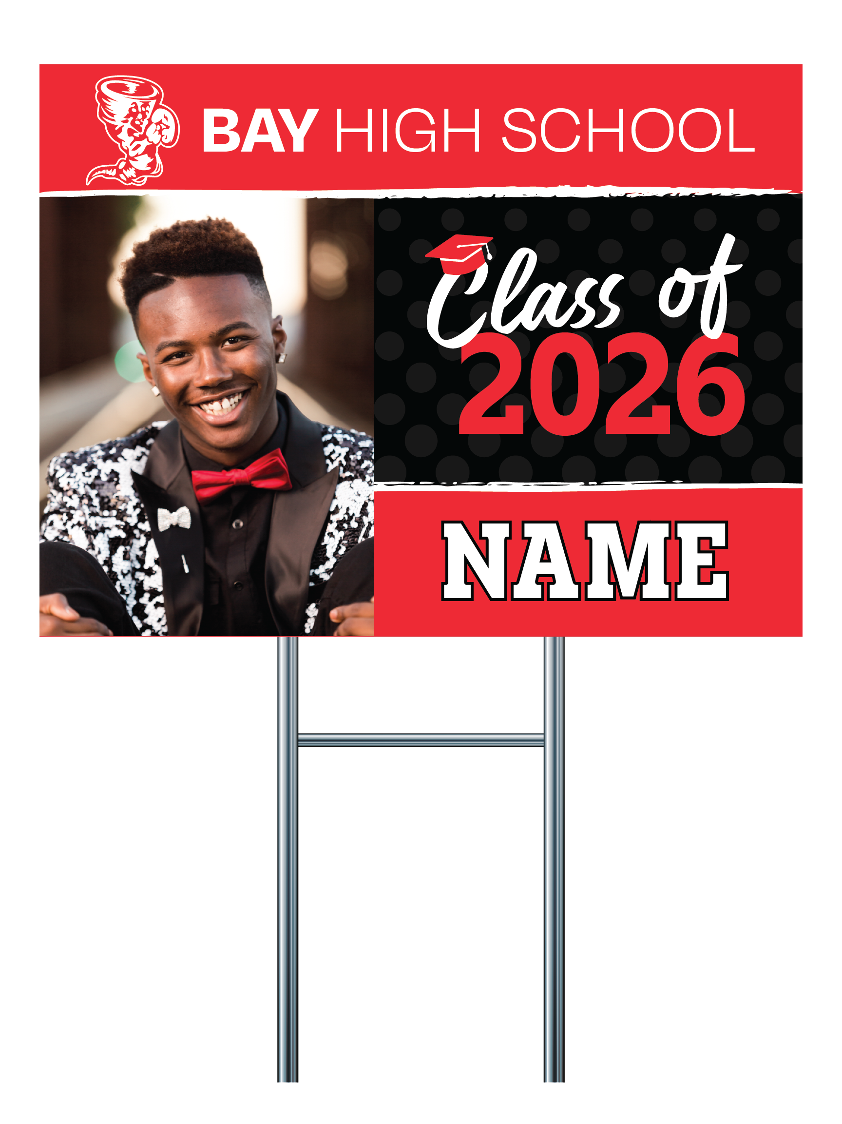 Custom Name & Photo Signs | Bay High School Fundraiser