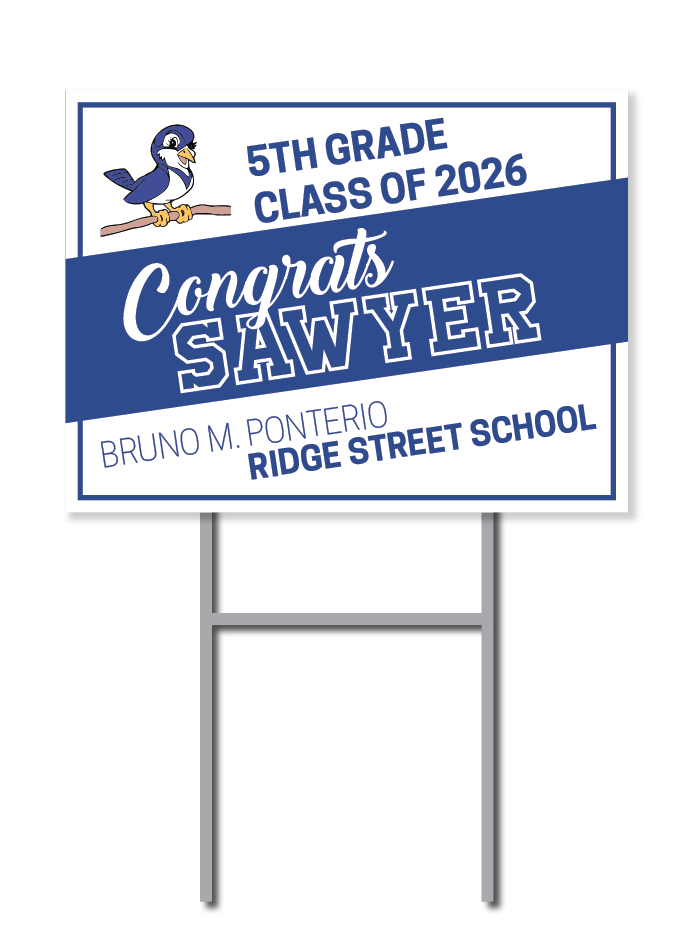 Bruno M. Ponterio Ridge Street School Custom Name Signs