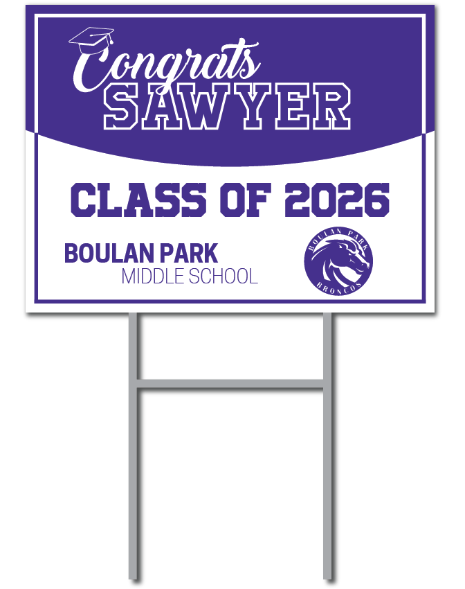 Custom Name Signs | Boulan Park Middle School Fundraiser