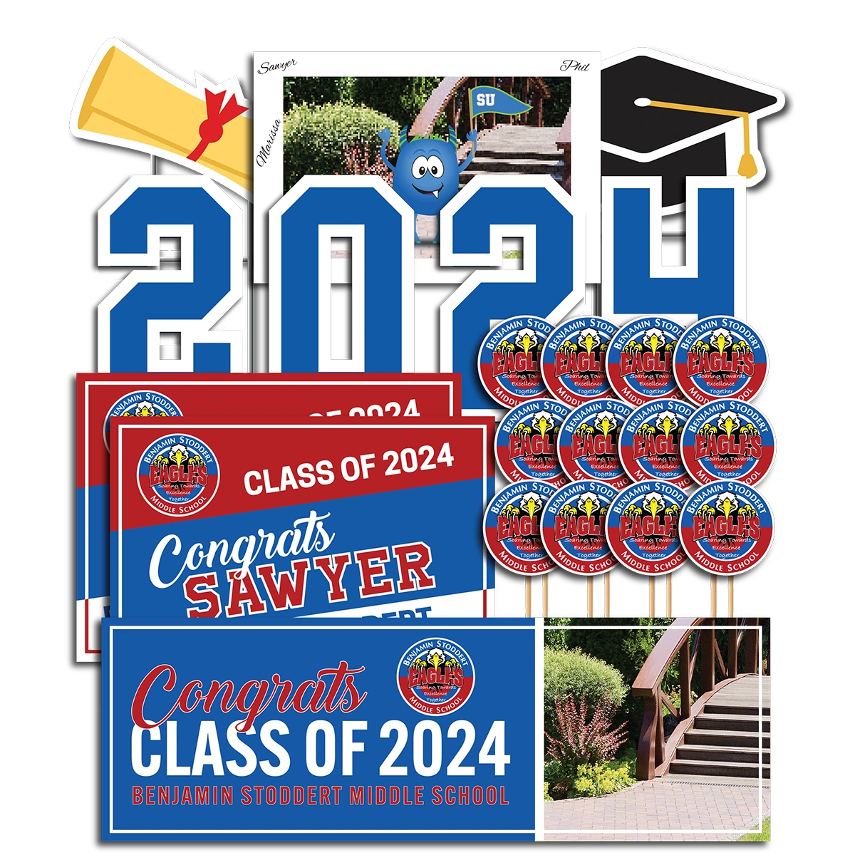 Grad Party Package | Benjamin Stoddert Middle School – Signs Unleashed