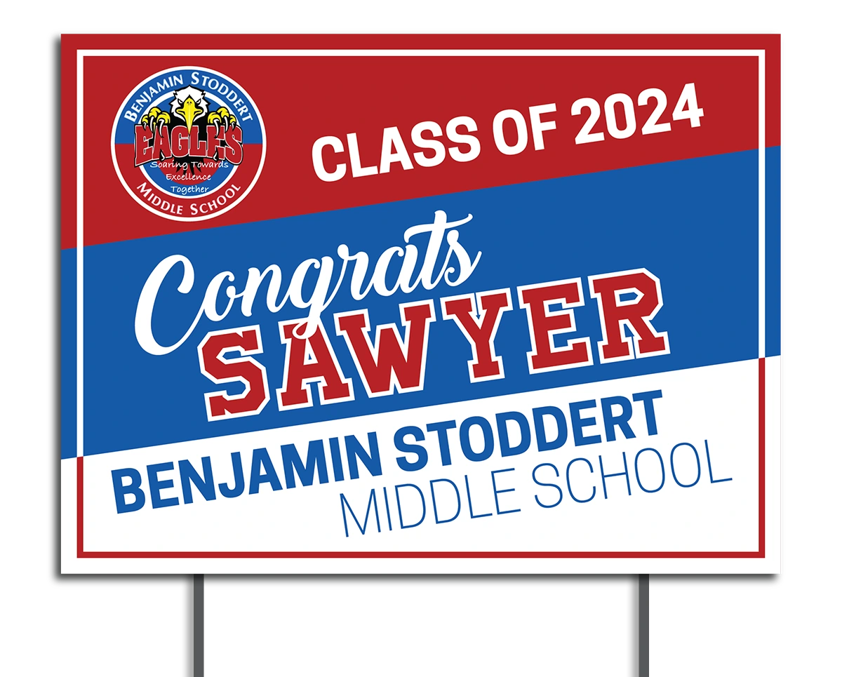 Custom Name Signs | Benjamin Stoddert Middle School