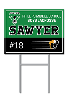 Custom Boys Lacrosse Signs | Phillips Middle School