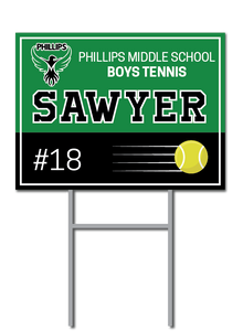 Custom Boys Tennis Signs | Phillips Middle School
