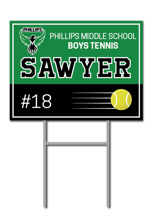 Custom Boys Tennis Signs | Phillips Middle School