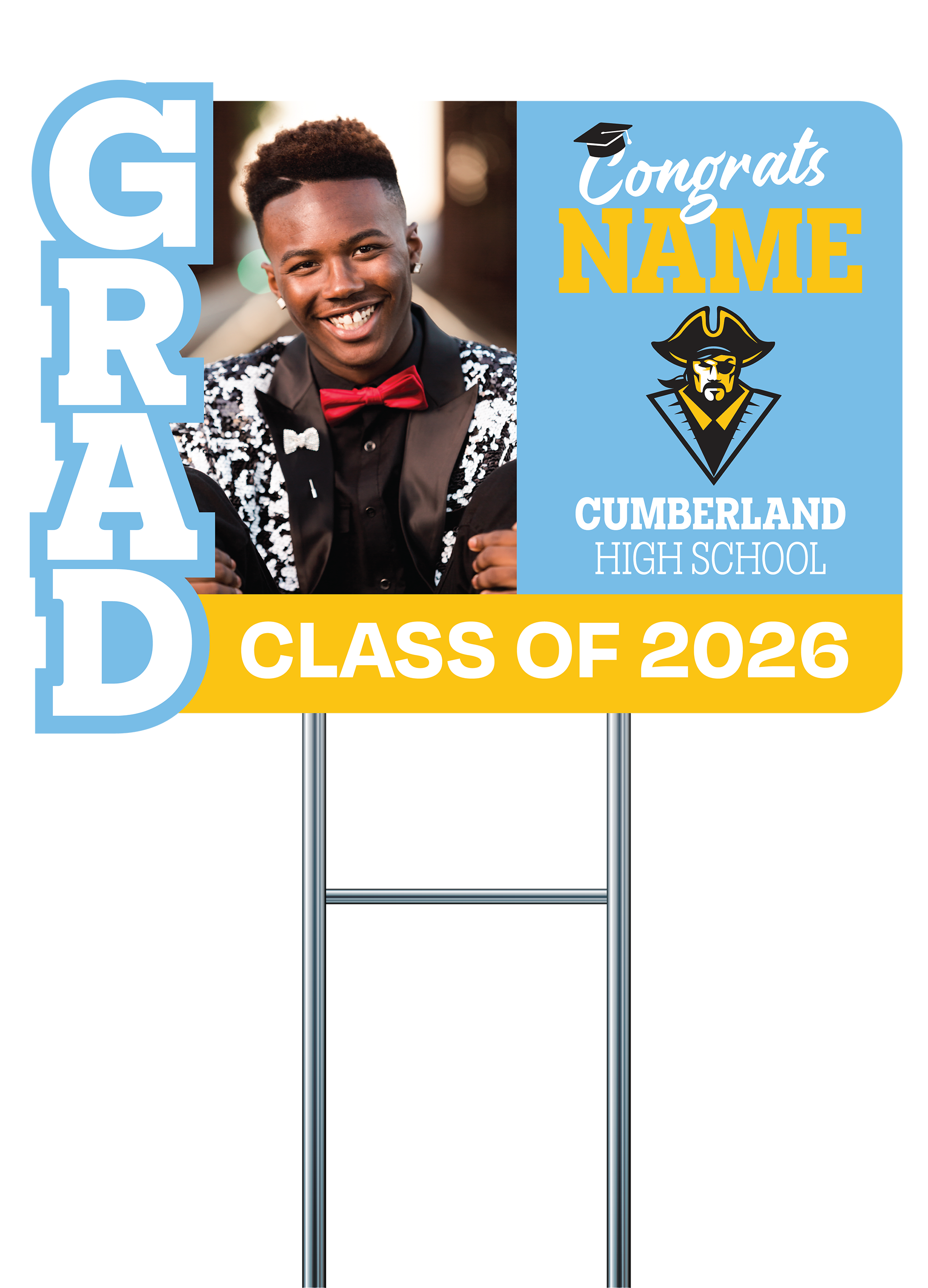 Custom Name Signs with Photo | Cumberland High School Graduation Fundraiser
