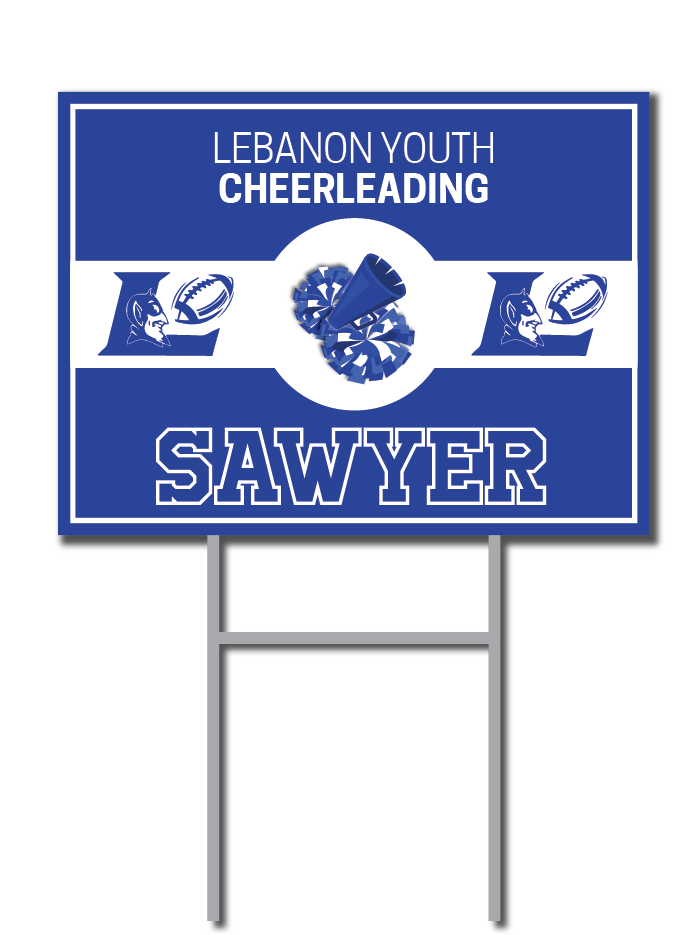 Custom Cheerleading Signs | Lebanon Youth Fundraiser