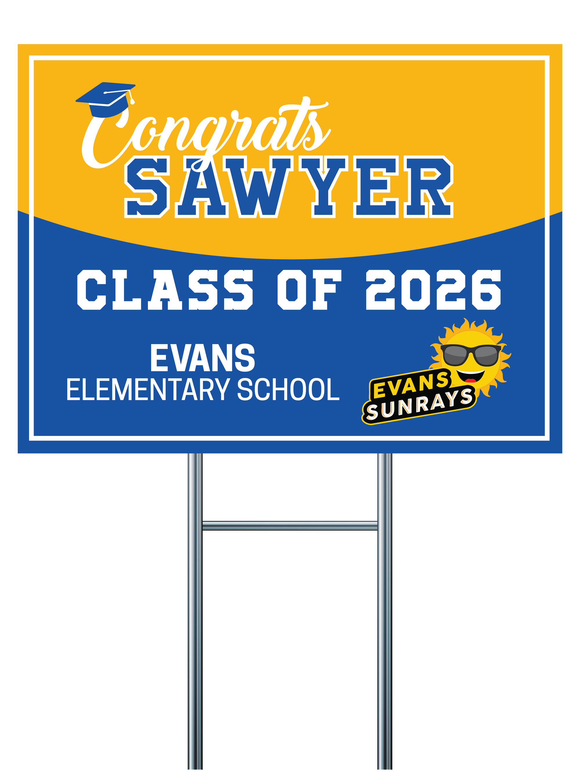 Custom Graduation Signs | Evans Elementary School Fundraiser