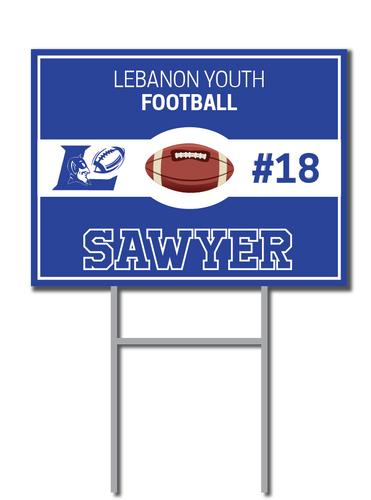 Custom Football Signs | Lebanon Youth Fundraiser