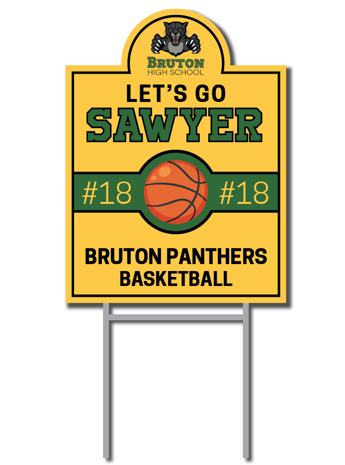 Custom Basketball Signs | Bruton Panthers