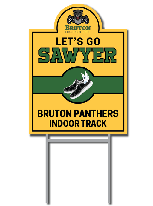 Custom Indoor Track Signs | Bruton Panthers