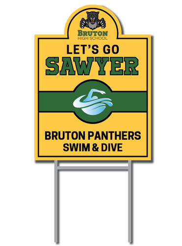 Custom Swimming Signs | Bruton Panthers