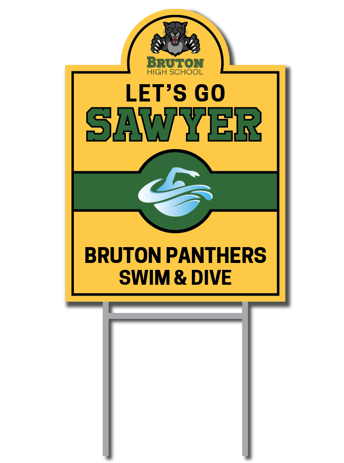 Custom Swimming Signs | Bruton Panthers