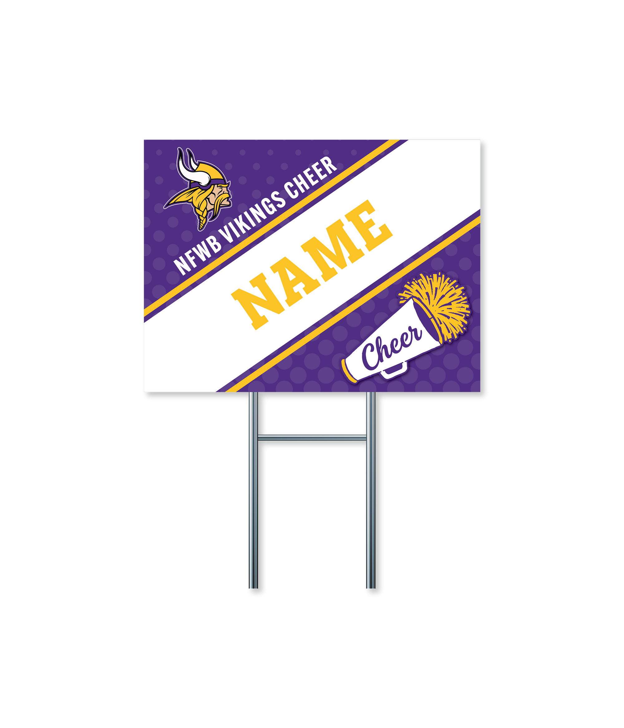 Custom Name Signs | NFWB Vikings Cheer