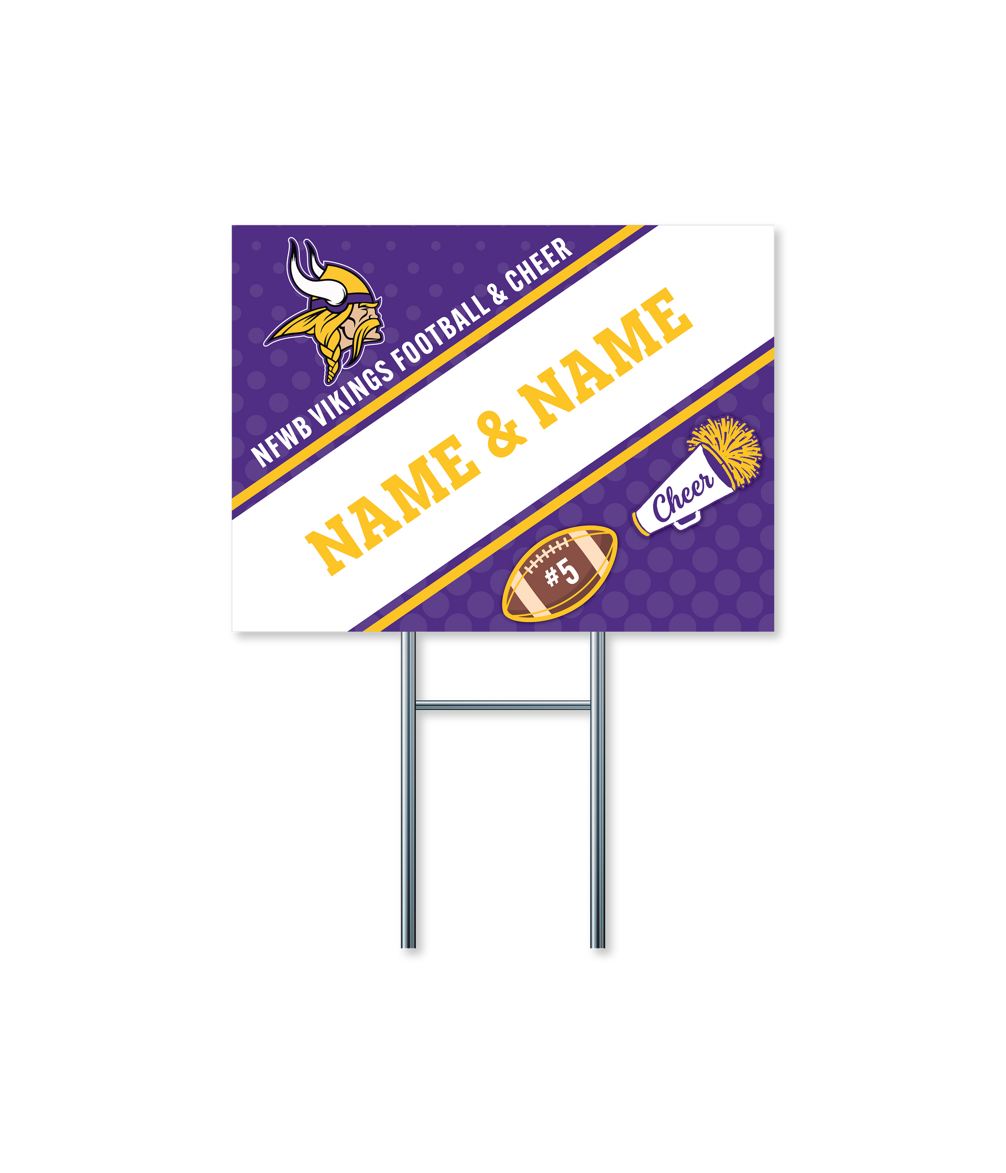 Custom Name Signs | NFWB Vikings Football & Cheer
