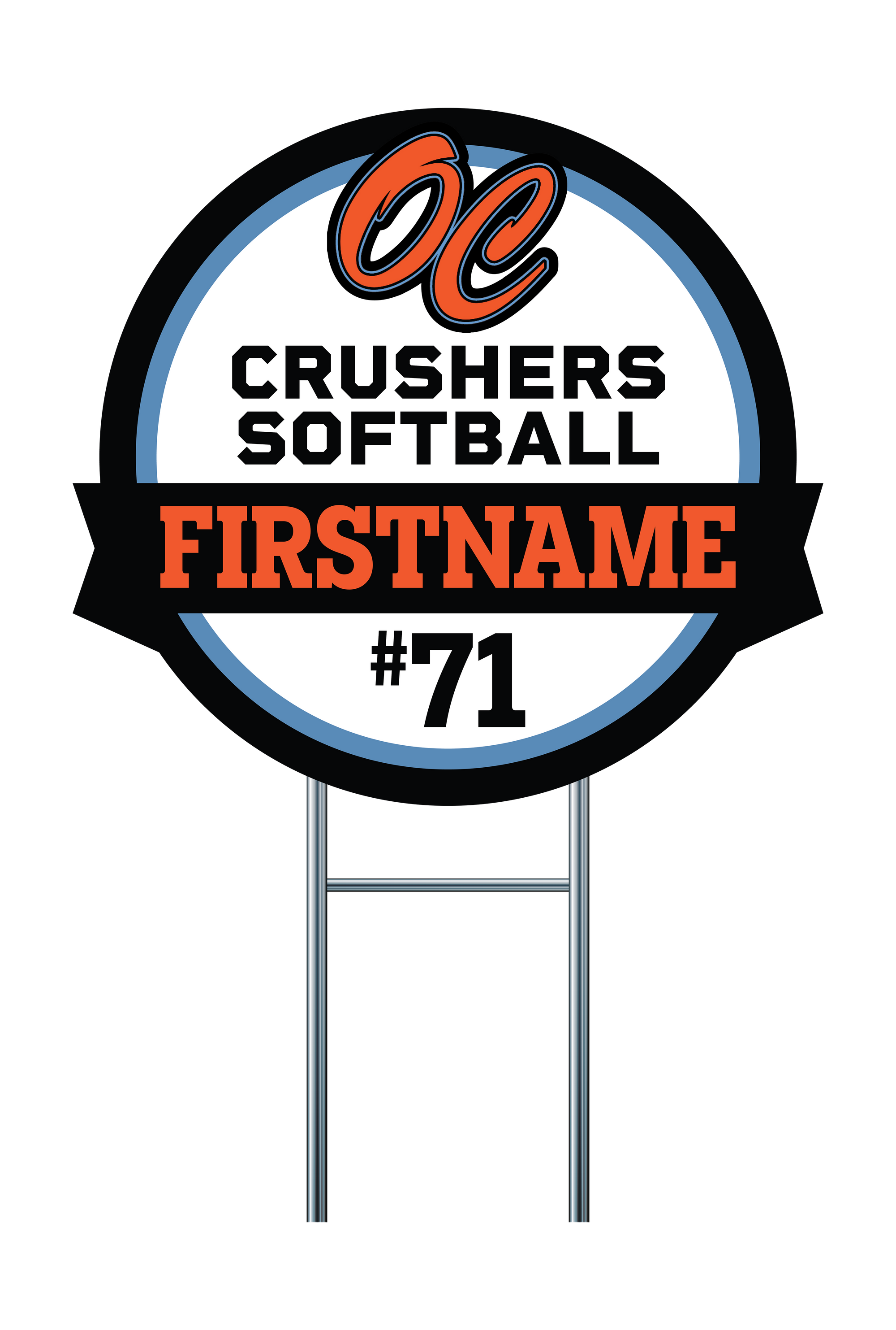 Custom Name Signs | OC Crushers Softball