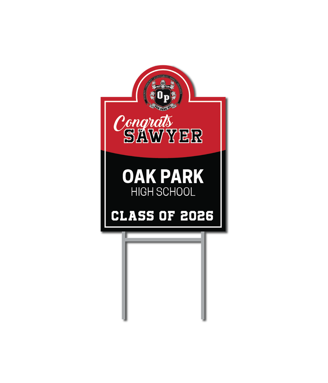 Custom Name Signs | Oak Park High School Graduation Fundraiser