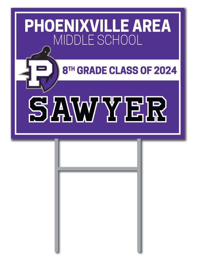 Custom Name Signs | Phoenixville Area Middle School