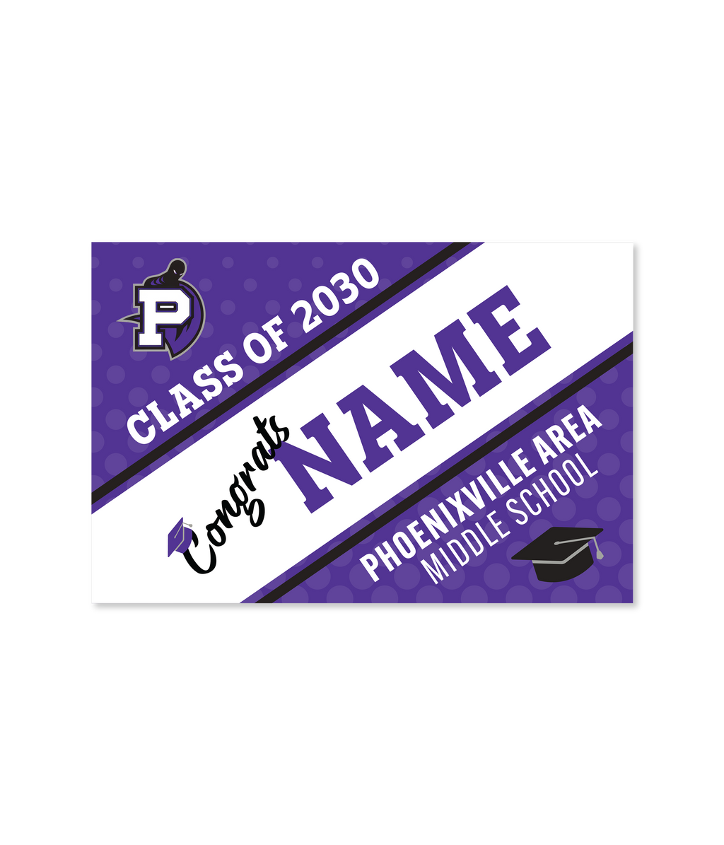 Custom Name Window Signs | Phoenixville Area Middle School