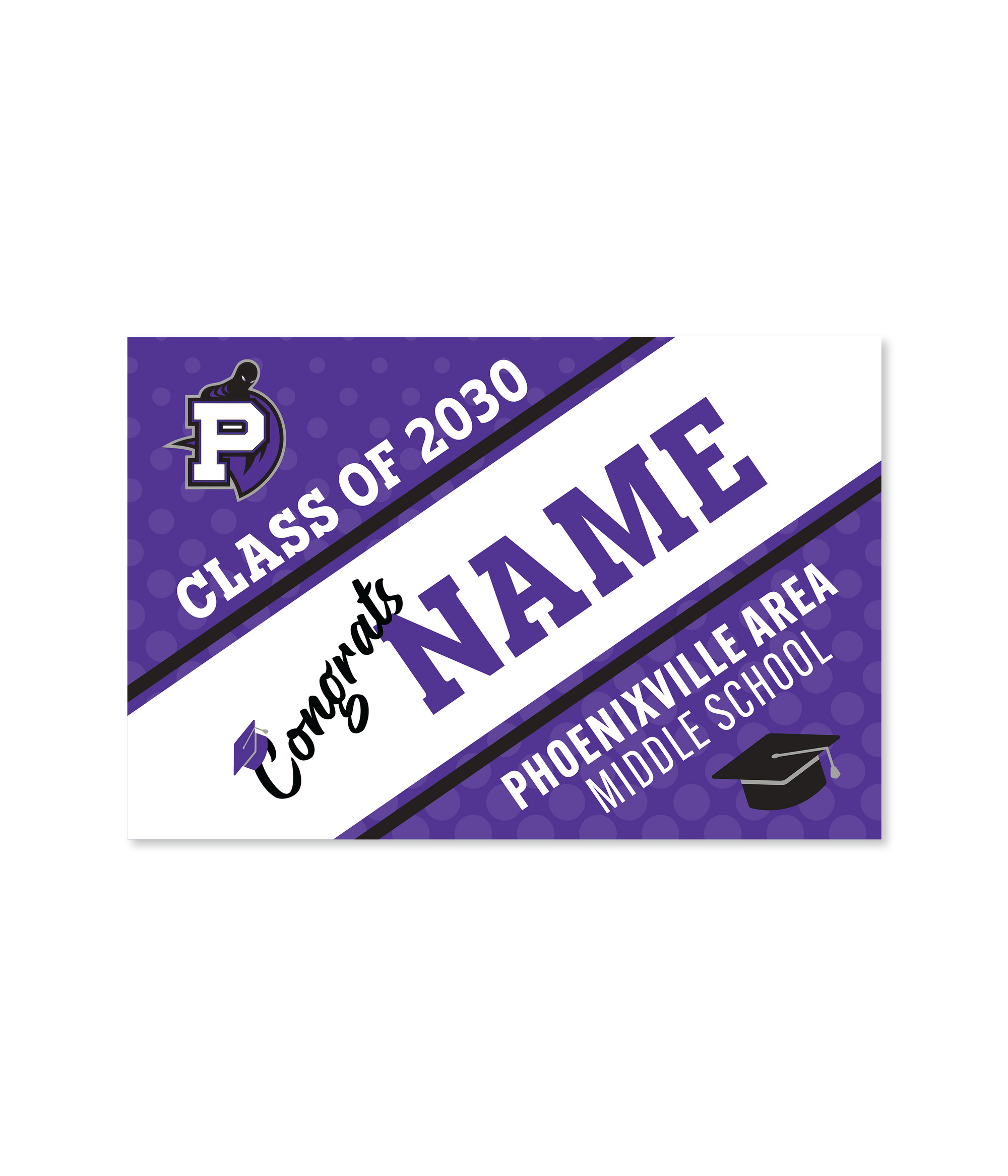 Custom Name Window Signs | Phoenixville Area Middle School