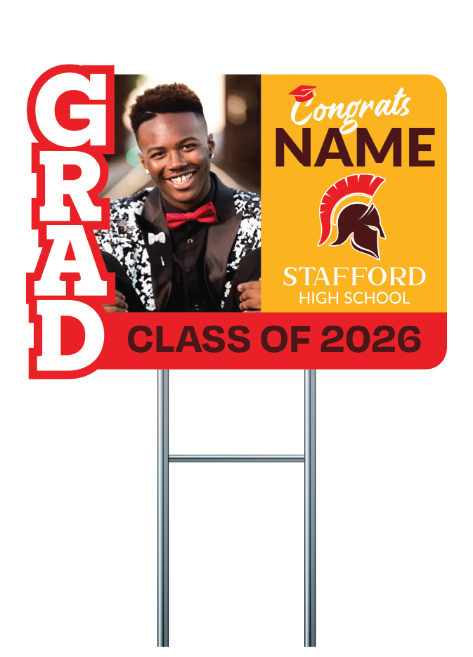 Custom Name Signs with Photo | Stafford High School Graduation Fundraiser