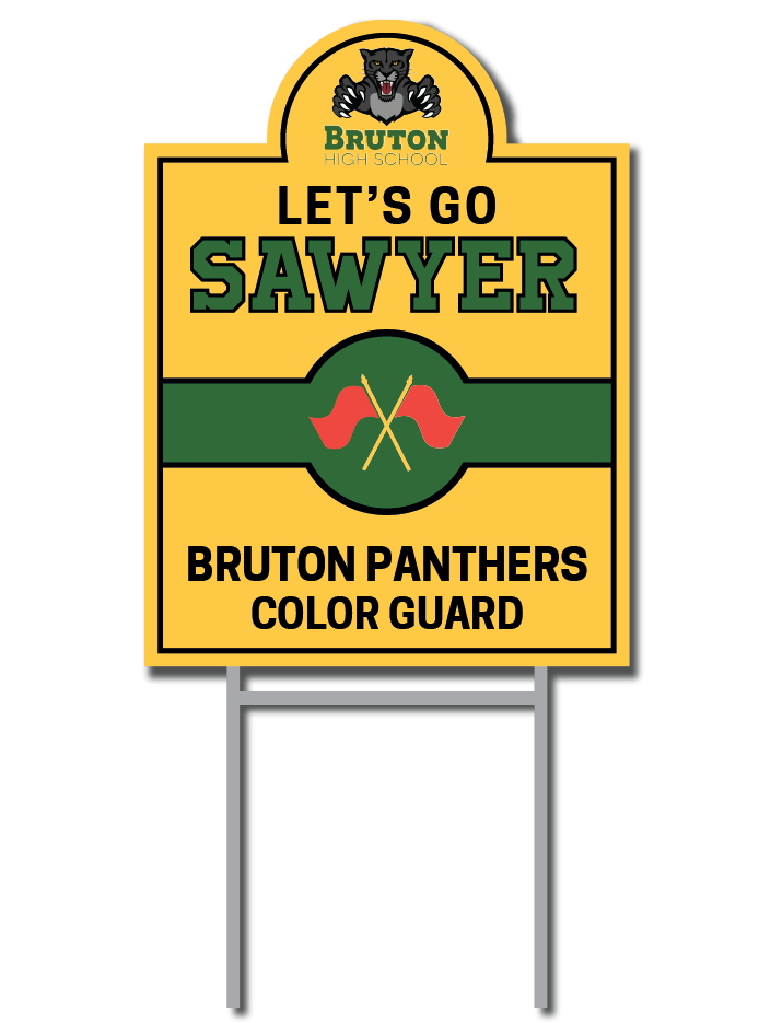Custom Color Guard Signs | Bruton Panthers