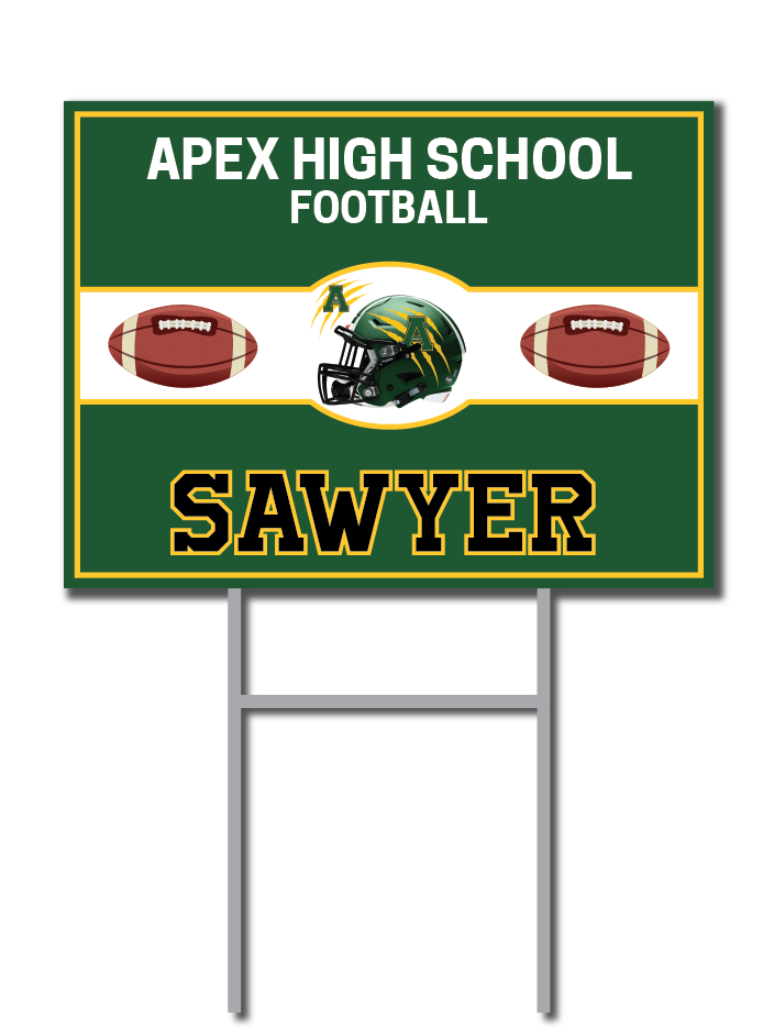 Custom Name Signs | Apex High School Football Fundraiser