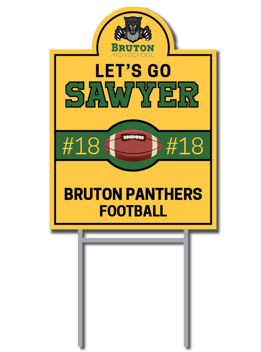 Custom Football Signs | Bruton Panthers