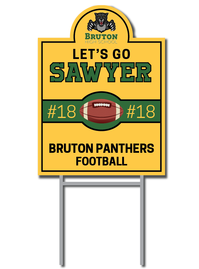 Custom Football Signs | Bruton Panthers
