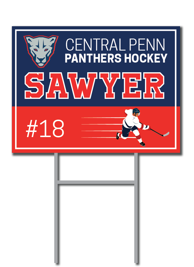 Custom Name Signs | Central Penn Panthers Fundraiser