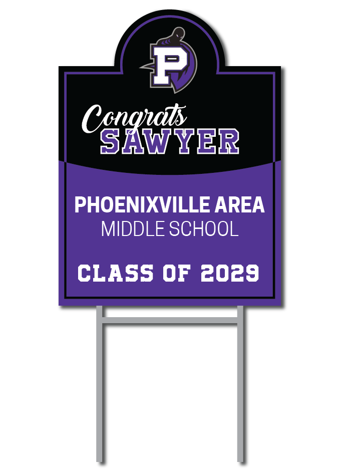 Custom Name Signs | Phoenixville Area Middle School