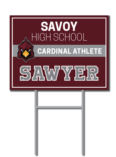 Custom Athlete Signs | Savoy Cardinals