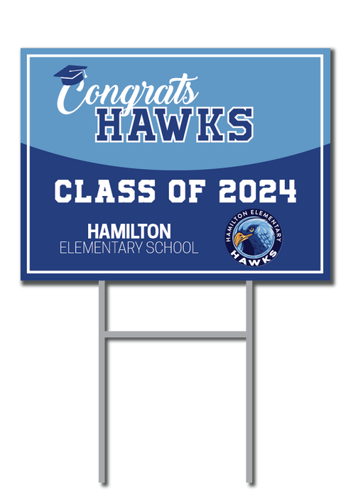 Hawks Support Signs | Hamilton Elementary School Fundraiser