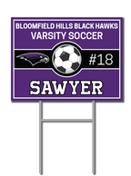 Custom Yard Signs | Black Hawks Men's Soccer