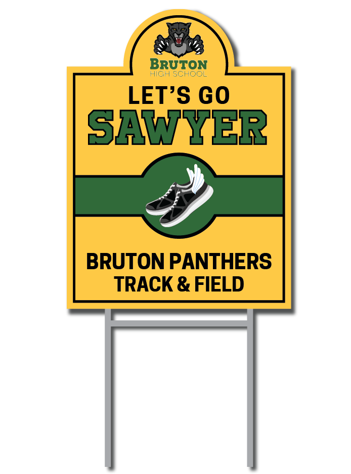 Custom Track & Field Signs | Bruton Panthers