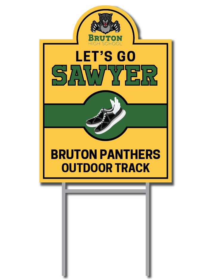 Custom Outdoor Track Signs | Bruton Panthers – Signs Unleashed
