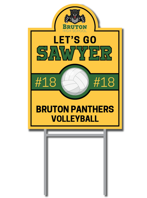 Custom Volleyball Signs | Bruton Panthers