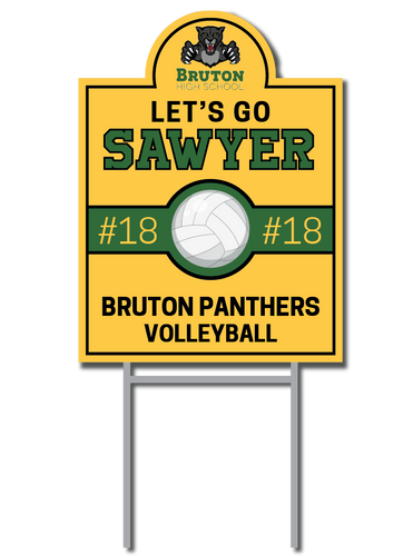 Custom Volleyball Signs | Bruton Panthers