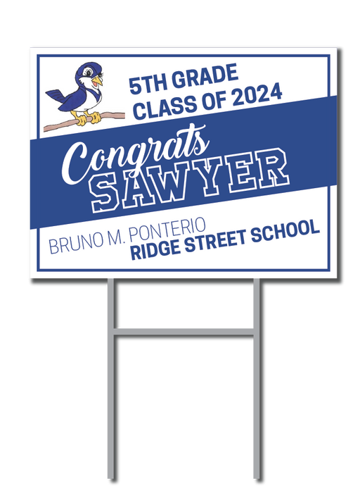 Bruno M. Ponterio Ridge Street School Custom Name Signs