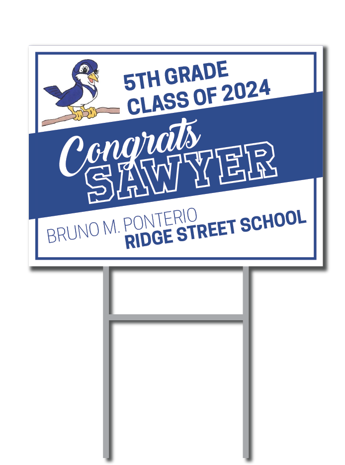 Bruno M. Ponterio Ridge Street School Custom Name Signs