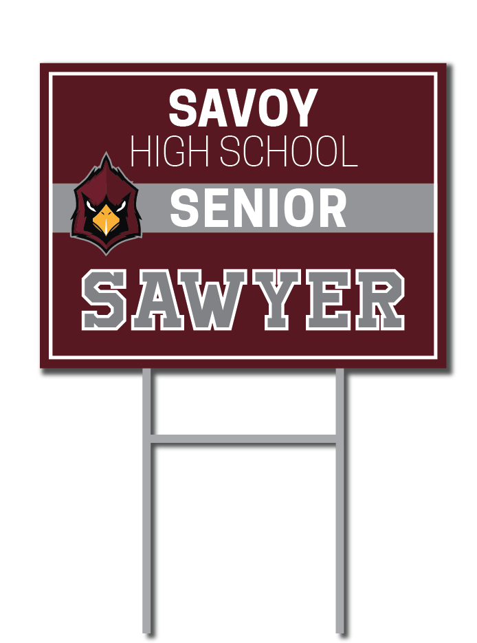Custom Senior Signs | Savoy Cardinals
