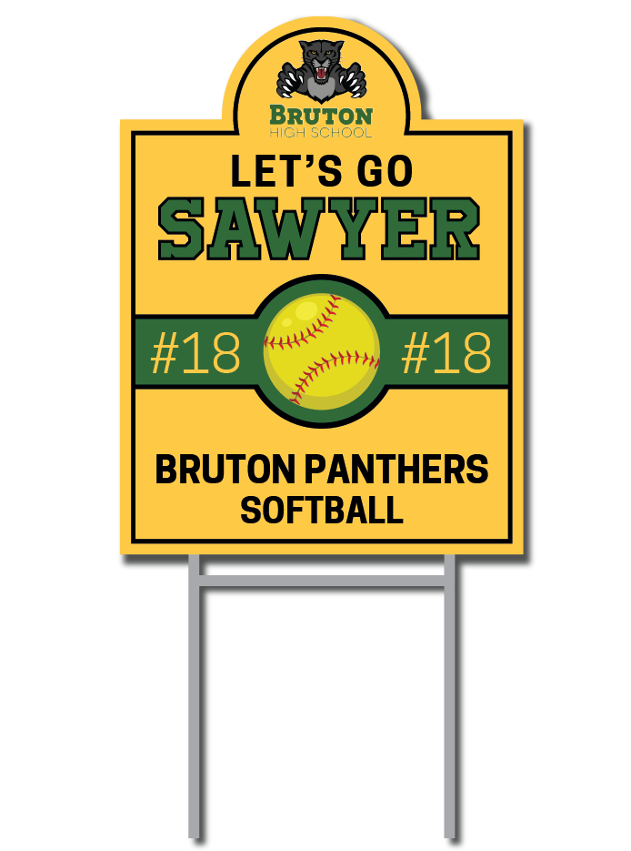 Custom Softball Signs | Bruton Panthers