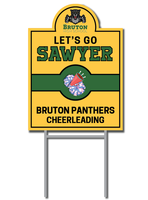 Custom Cheerleading Signs | Bruton Panthers