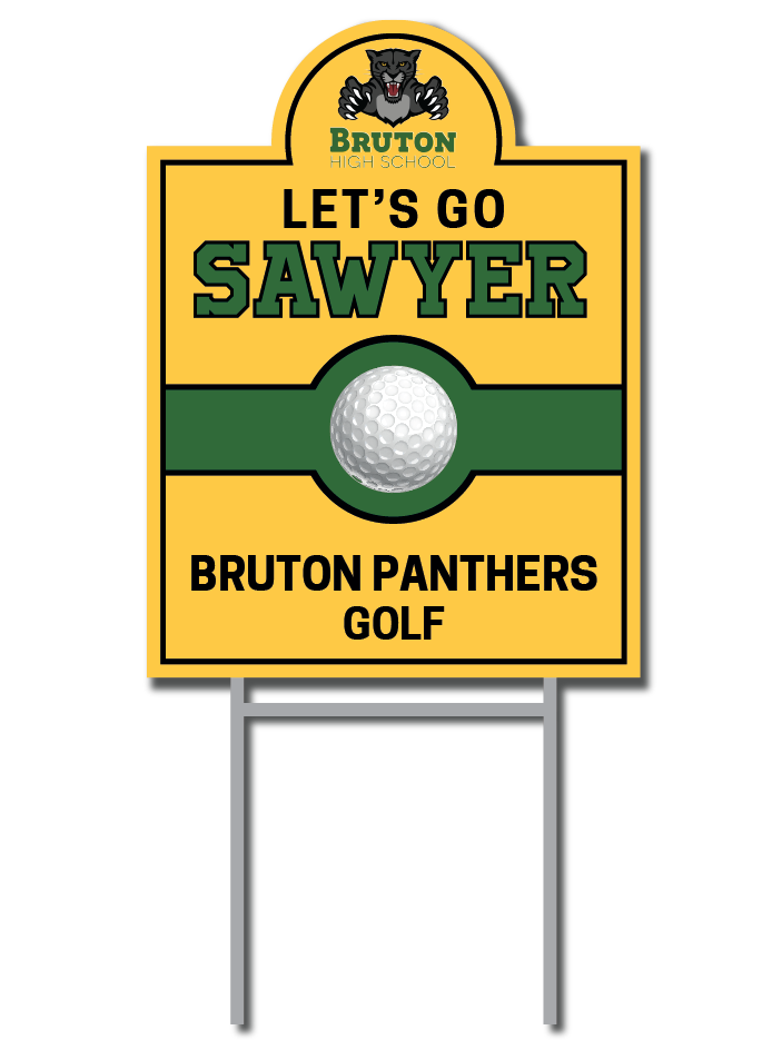 Custom Golf Signs | Bruton Panthers