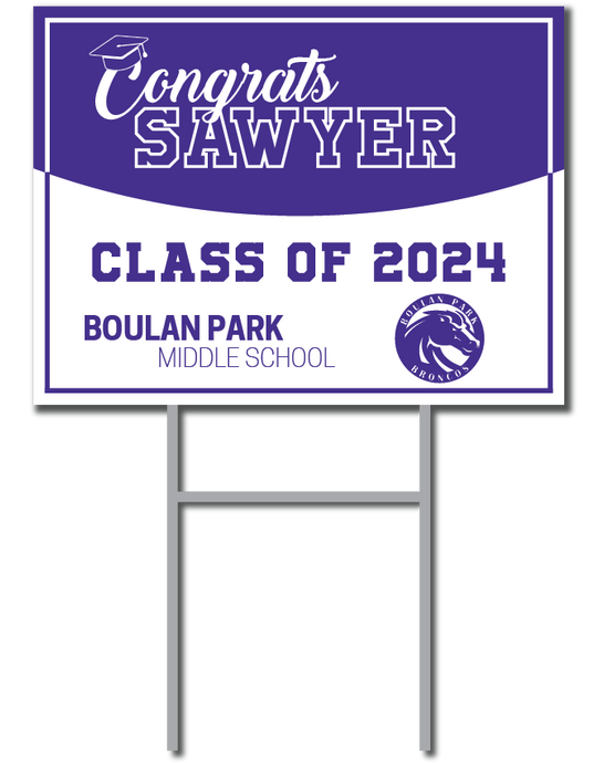 Custom Name Signs | Boulan Park Middle School Fundraiser