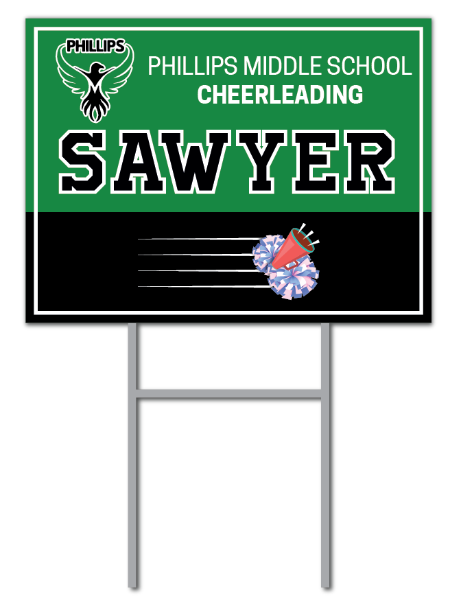 Custom Cheer Signs | Phillips Middle School